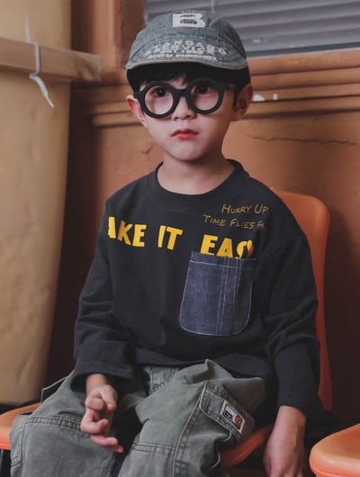 秋季日系牛仔口袋上衣8