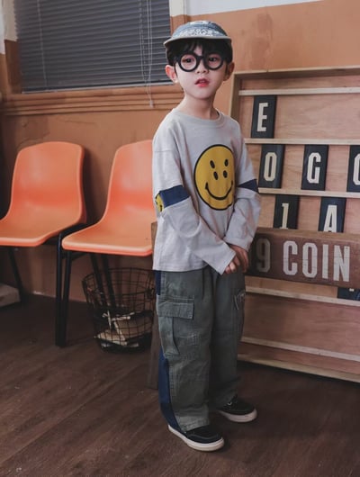 秋季日系笑臉上衣2