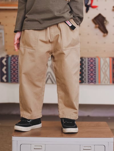 秋季日系純色腰帶休閒褲12