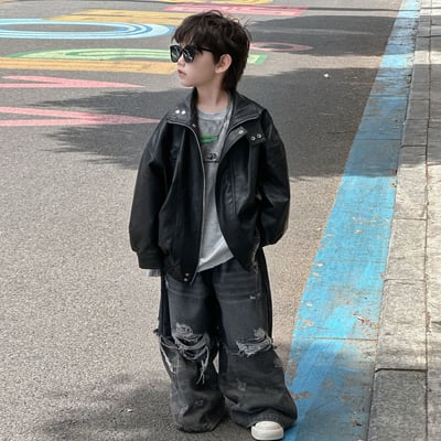 秋季復古軟皮飛行外套9