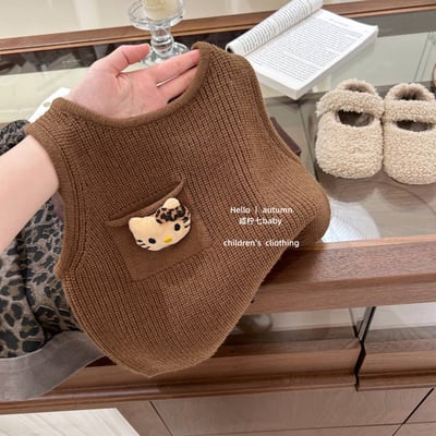 秋冬KT背心豹紋褲三件套2