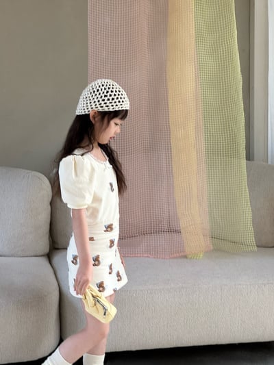 辣妹小熊印花短裙6