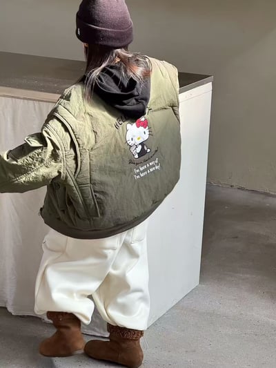 秋冬加絨KT豹紋外套1