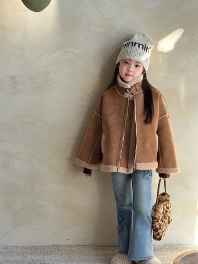 秋冬麂皮加厚大衣1