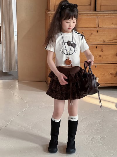 辣妹高腰豹紋蛋糕澎澎裙9