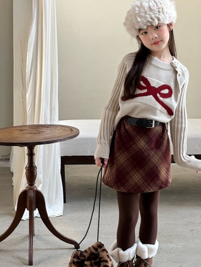 秋冬蝴蝶結針織上衣3