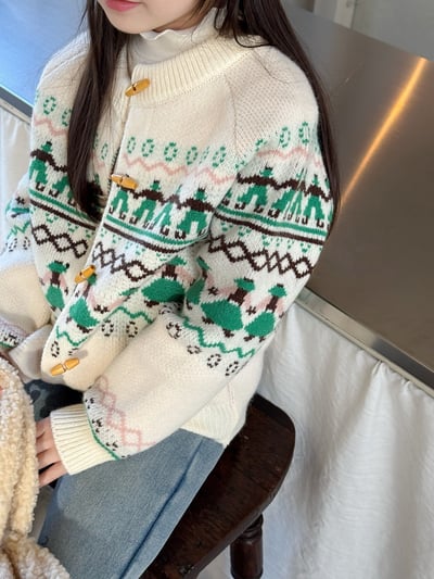 秋冬聖誕風針織上衣2