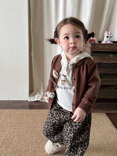 Kitty針織衫豹紋休閒褲7