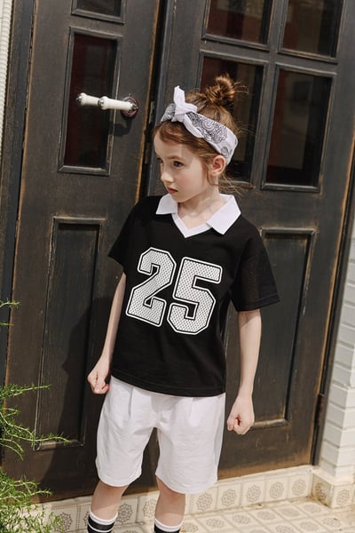 041115數字25翻領上衣(兩色)3