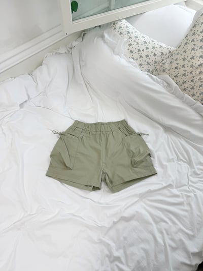 032409抽繩口袋短褲(兩色)3