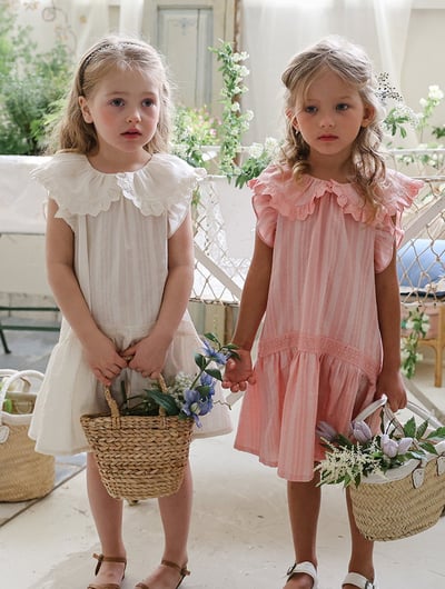 032343荷葉翻領連身裙(兩色)1