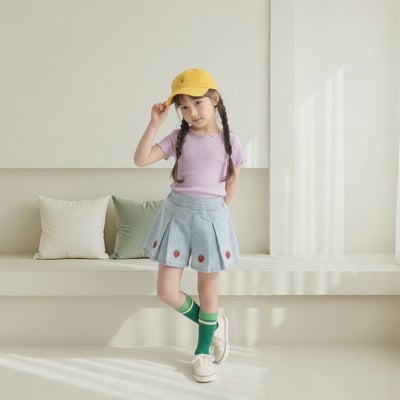 042335草莓褲裙(三色)5