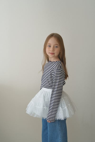 25422大童的捲邊上衣(兩色)3