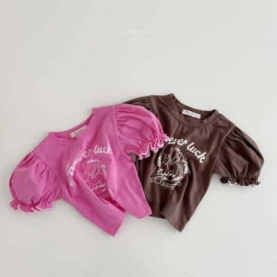 040132泡泡袖圖樣上衣(兩色)2