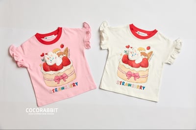 041324兔子花邊袖上衣(兩色)1