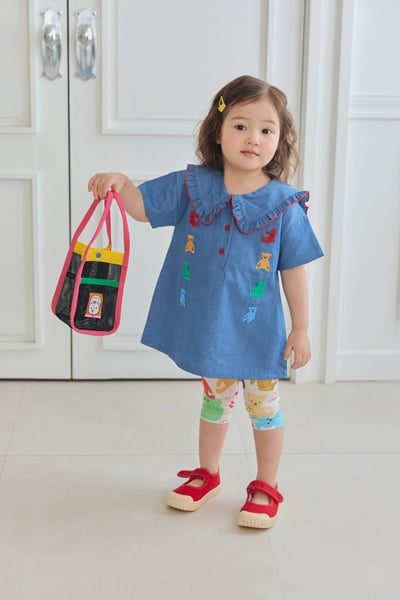 040832翻領牛仔連身裙3