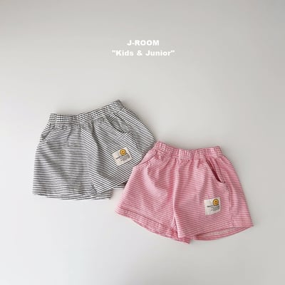 050822笑臉條紋短褲(兩色)1