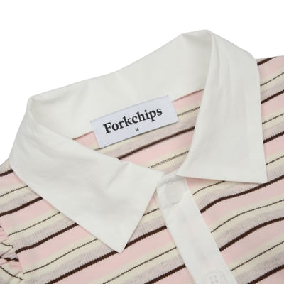 042015翻領條紋造型上衣(兩色)6