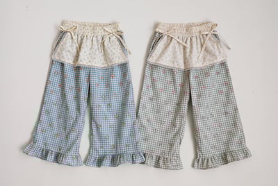 15510鄉村造型格子褲(兩色)1