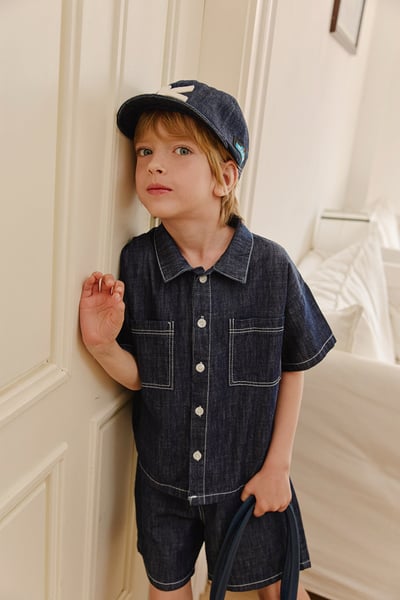 041101深藍翻領牛仔上衣7