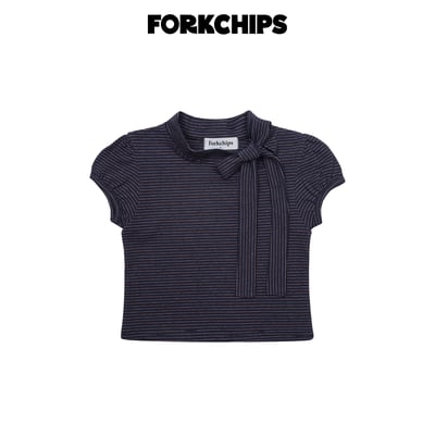 042046條紋綁帶上衣(兩色)3