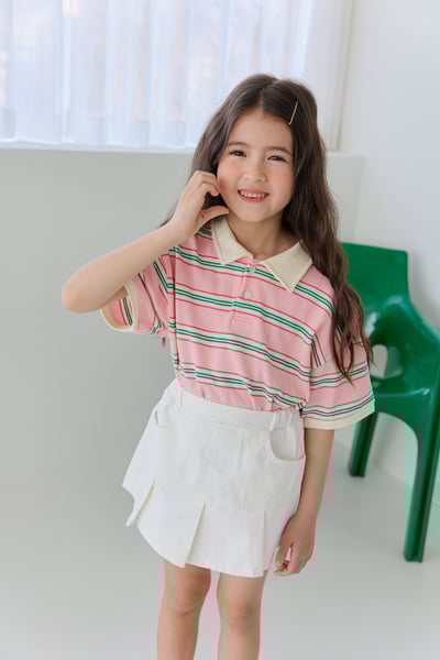 041033翻領條紋上衣(兩色)1