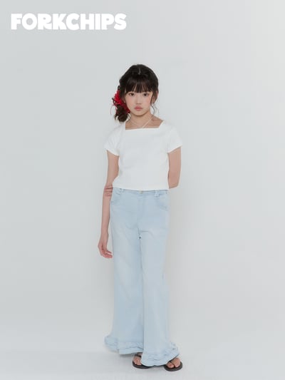 042053淺藍花邊牛仔褲11