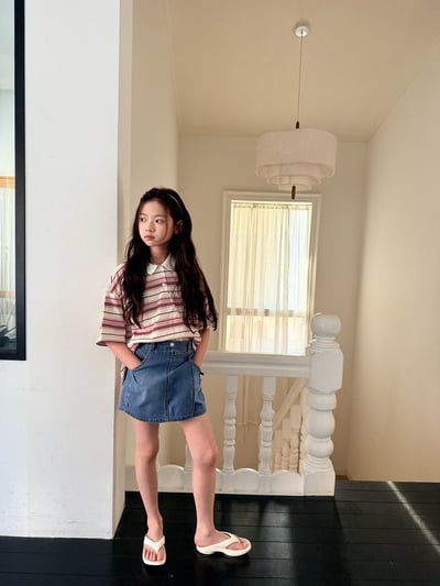 042110翻領條紋上衣(兩色)9