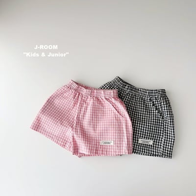 050834格子短褲(兩色)1