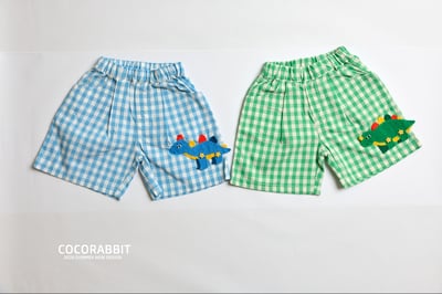 041383格子恐龍短褲(兩色)1