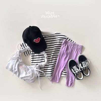 030923素面捲邊七分內搭褲(六色)11