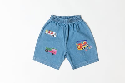 040808動物汽車牛仔短褲(兩色)3