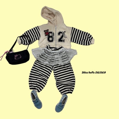 53009條紋束口褲(兩色)4