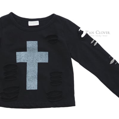 032527割破十字架上衣(兩色)5