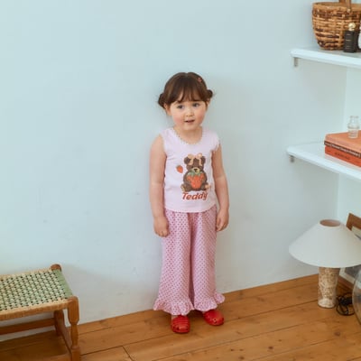 031735點點荷葉褲(兩色)7