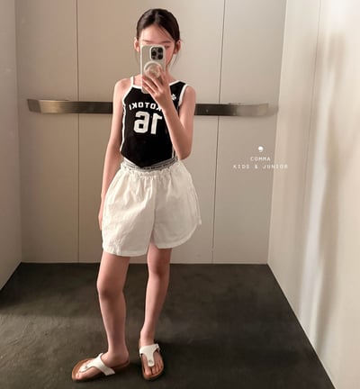 052716腰部英文短褲(兩色)12