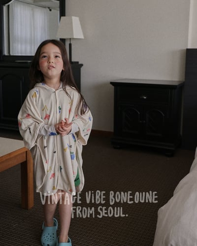 041759花連帽浴袍(兩色)6