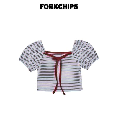 042003綁帶條紋上衣(兩色)2