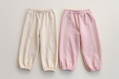 15519花邊束口褲(兩色)1