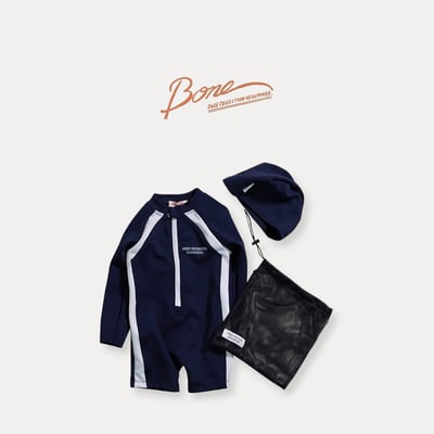 041765深藍連身泳裝2