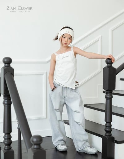 032515淺灰破破牛仔褲10