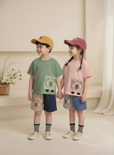 042345小熊短褲(三色)2