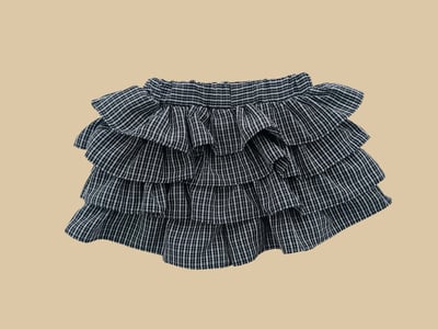 041022格子蛋糕褲裙(兩色)3