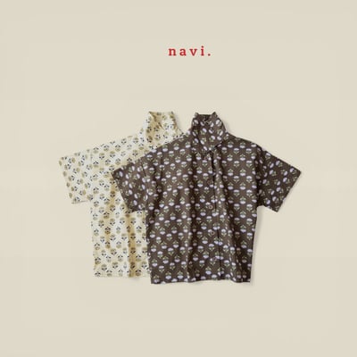 041516翻領花上衣(兩色)1