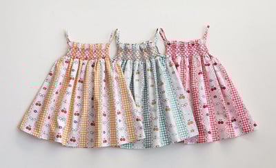 15528櫻桃格子背心裙(三色)1