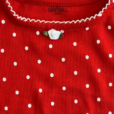 042652玫瑰點點上衣(兩色)3