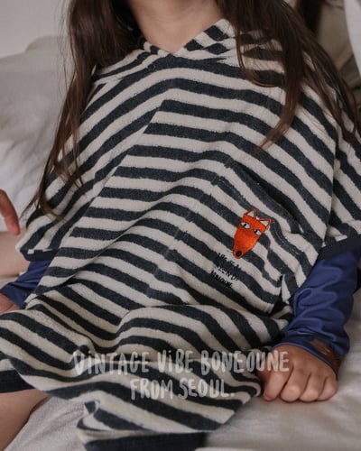 041758狐狸連帽條紋浴袍(兩色)9