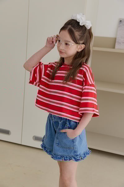 041018條紋短上衣(兩色)1