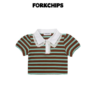 042041翻領條紋上衣(兩色)2