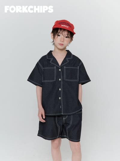 042024翻領直紋上衣10